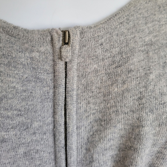 Anthropologie Moth gray zip up cinched waist lightweight sweater small - Picture 4 of 16